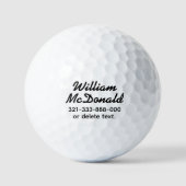 Personalized Name Golf Balls Template SCRIPT 16 ゴルフボール (正面)