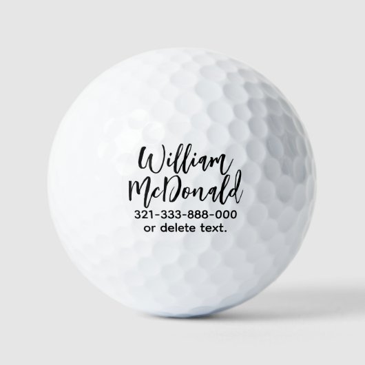 Personalized Name Golf Balls Template SCRIPT 26 ゴルフボール (正面)
