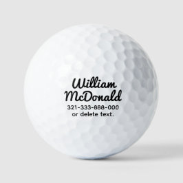Personalized Name Golf Balls Template SCRIPT 27 ゴルフボール