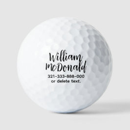 Personalized Name Golf Balls Template SCRIPT 31 ゴルフボール