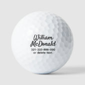 Personalized Name Golf Balls Template SCRIPT 33 ゴルフボール (正面)