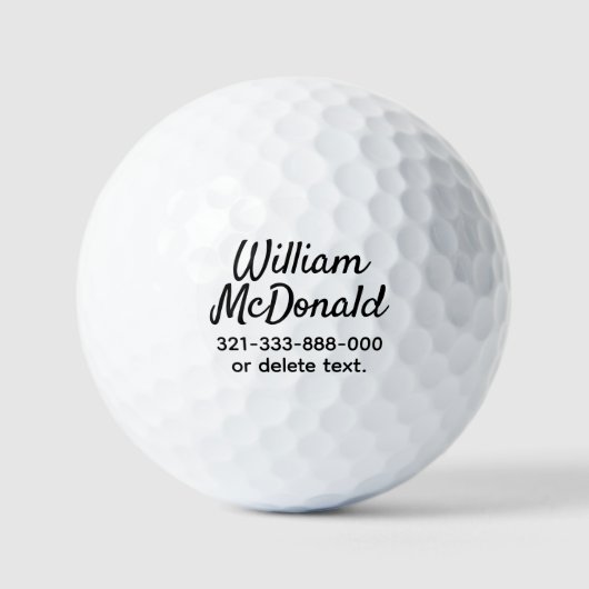 Personalized Name Golf Balls Template SCRIPT 33 ゴルフボール (正面)
