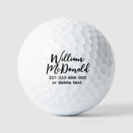 Personalized Name Golf Balls Template SCRIPT 35 ゴルフボール