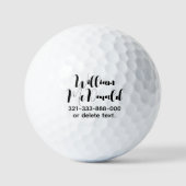 Personalized Name Golf Balls Template SCRIPT 36 ゴルフボール (正面)