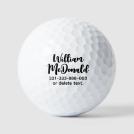 Personalized Name Golf Balls Template SCRIPT 38 ゴルフボール