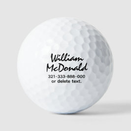 Personalized Name Golf Balls Template SCRIPT 39 ゴルフボール