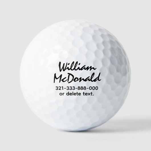 Personalized Name Golf Balls Template SCRIPT 39 ゴルフボール (正面)
