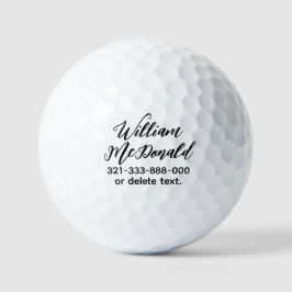 Personalized Name Golf Balls Template SCRIPT 44 ゴルフボール