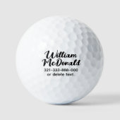 Personalized Name Golf Balls Template SCRIPT 47 ゴルフボール (正面)
