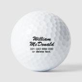 Personalized Name Golf Balls Template SCRIPT 6 ゴルフボール (正面)