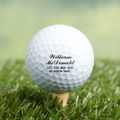Personalized Name Golf Balls Template SCRIPT 8 ゴルフボール (インサイチュ 木)