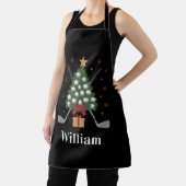 Personalized Name Golf Tree Equipment Christmas  エプロン (インサイチュ)