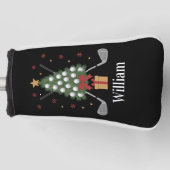 Personalized Name Golf Tree Equipment Christmas ゴルフヘッドカバー (正面)