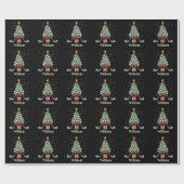Personalized Name Golf Tree Equipment Christmas  ラッピングペーパー (フラット)