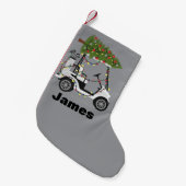 Personalized Name Golfer Christmas Golf Cart Xmas スモールクリスマスストッキング (正面 (吊り時))