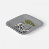 Personalized Name Golfer Christmas Golf Cart Xmas  ペーパープレート (傾斜あり)