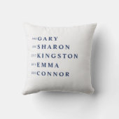 Personalized Name Greyish Blue HOME  クッション (裏面)