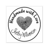 Personalized Name Handmade with Love Heart セルフインキングスタンプ (デザイン)