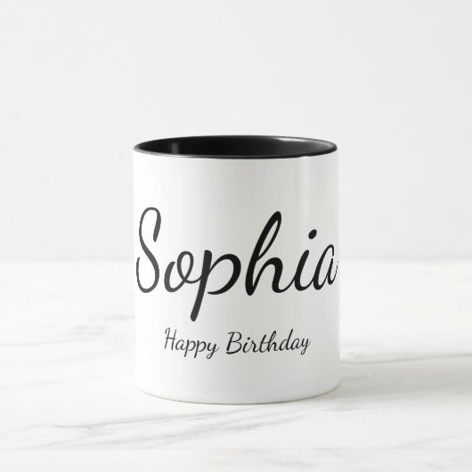 Personalized Name Happy Birthday Mug Custom Gift マグカップ (中央)