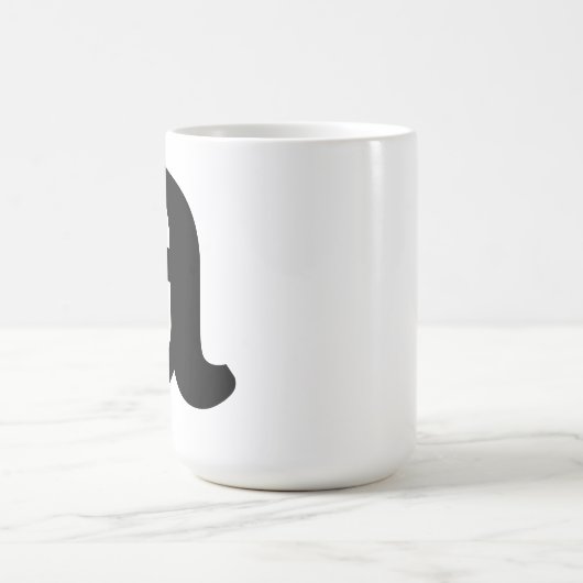 Personalized Name Initial Stylish Modern Minimal  コーヒーマグカップ (中央)