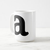 Personalized Name Initial Stylish Modern Minimal  コーヒーマグカップ (正面左)
