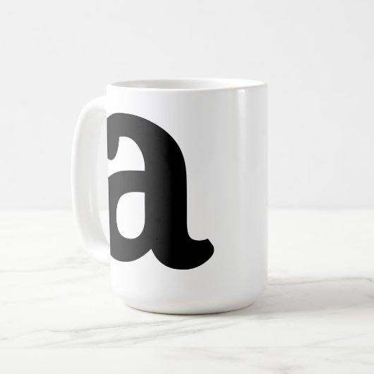 Personalized Name Initial Stylish Modern Minimal  コーヒーマグカップ (正面左)
