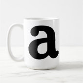 Personalized Name Initial Stylish Modern Minimal  コーヒーマグカップ (左)