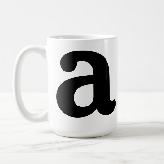 Personalized Name Initial Stylish Modern Minimal  コーヒーマグカップ (左)