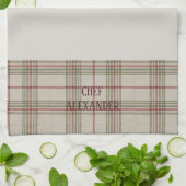 Personalized Name Kitchen Tea Towel - White キッチンタオル (折り畳み)