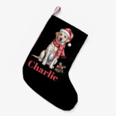 Personalized Name Labrador Retriever Christmas スモールクリスマスストッキング (正面 (吊り時))