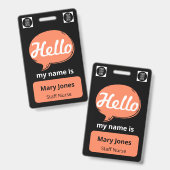 Personalized Name Lanyard | Custom Business Event  バッジ (表裏)