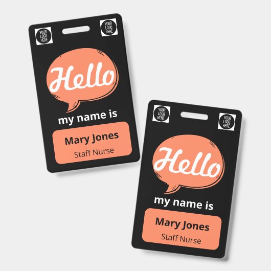 Personalized Name Lanyard | Custom Business Event  バッジ (表裏)