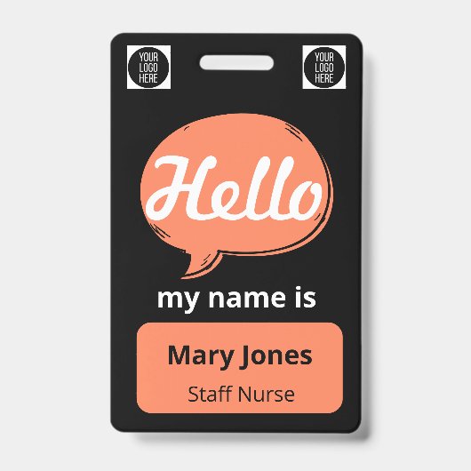 Personalized Name Lanyard | Custom Business Event  バッジ (裏面)