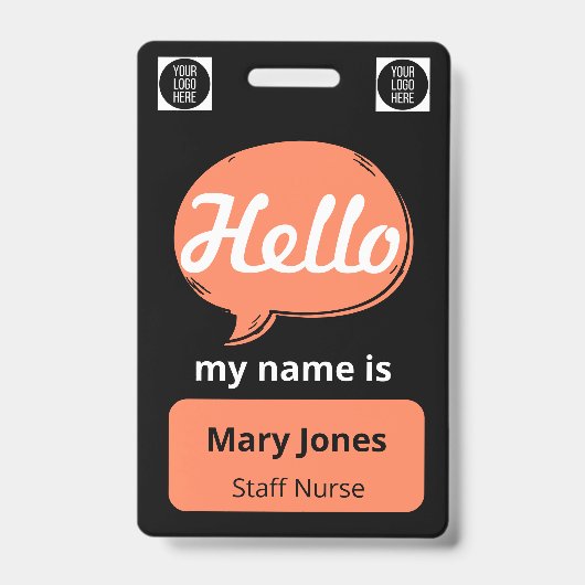 Personalized Name Lanyard | Custom Business Event  バッジ (表面)