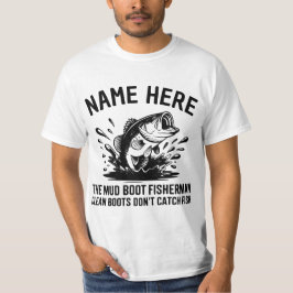 Personalized Name Largemouth Bass Fisherman Tシャツ