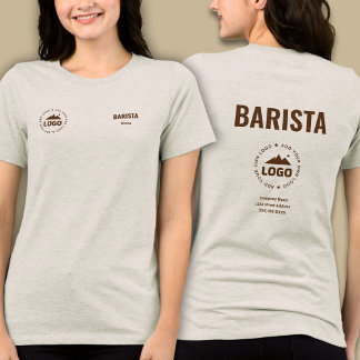Personalized Name Logo Barista Uniform T-Shirt トライブレンドTシャツ