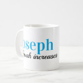 Personalized Name Meaning Joseph コーヒーマグカップ (正面左)