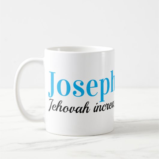 Personalized Name Meaning Joseph コーヒーマグカップ (左)