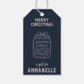 Personalized Name Merry Christmas Cookies ギフトタグ (正面)