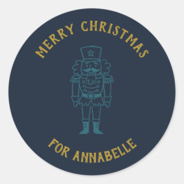 Personalized Name Merry Christmas Prince ラウンドシール