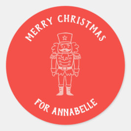 Personalized Name Merry Christmas Prince ラウンドシール