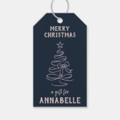 Personalized Name Merry Christmas Tree ギフトタグ (正面)