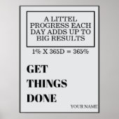 PERSONALIZED NAME MODERN MINIMAL GET THINGS DONE  ポスター (正面)