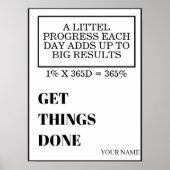 PERSONALIZED NAME MODERN MINIMAL GET THINGS DONE  ポスター (正面)
