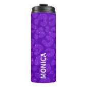 Personalized Name Modern Stylish Purple Glitter  タンブラー (正面)
