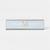 Personalized Name Monogram デスクネームプレート (正面)