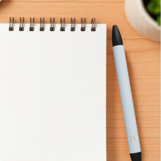 Personalized Name Monogram 黒ボールペン