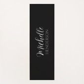 Personalized Name Monogram Black ヨガマット (正面)
