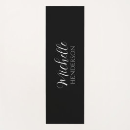 Personalized Name Monogram Black ヨガマット