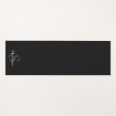 Personalized Name Monogram Black Charcoal Gray ヨガマット (正面(横))